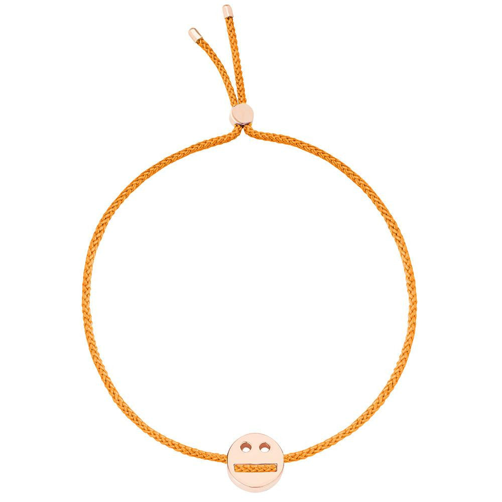 Ruifier Friends Thoughtful Cord Bracelet Orange Rose Gold