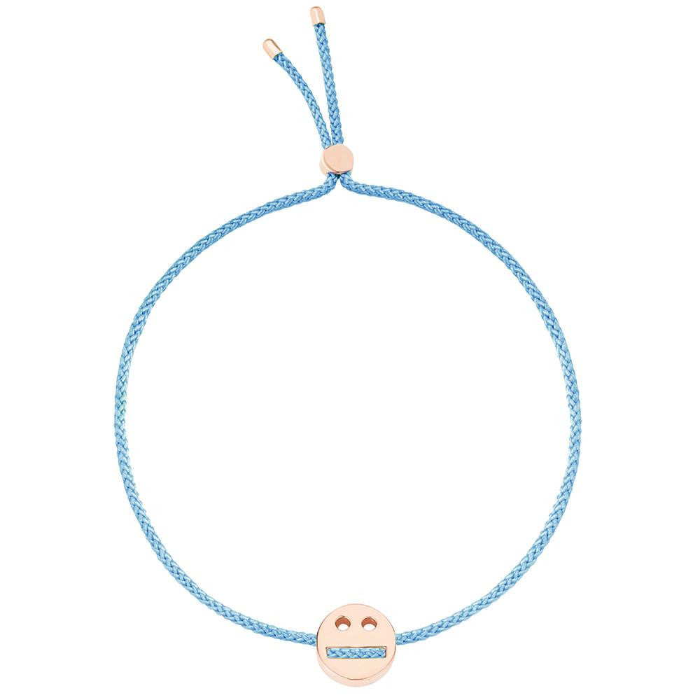 Ruifier Friends Thoughtful Cord Bracelet Sky Blue Rose Gold