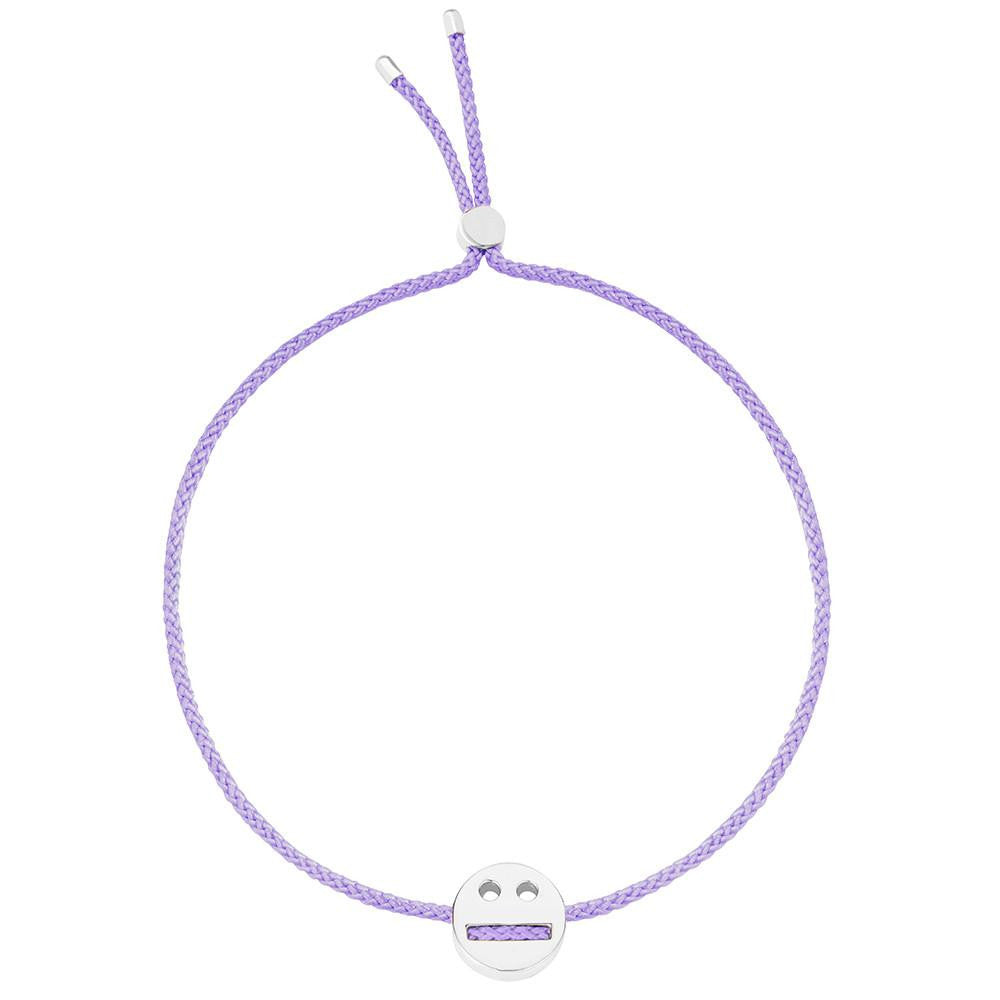 Ruifier Friends Thoughtful Cord Bracelet Lilac Sterling Silver