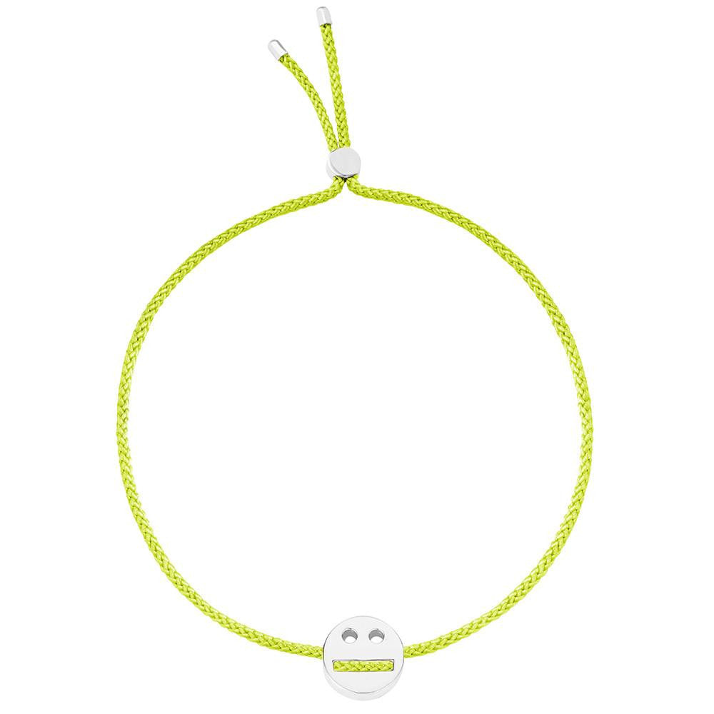 Ruifier Friends Thoughtful Cord Bracelet Lime Green Sterling Silver