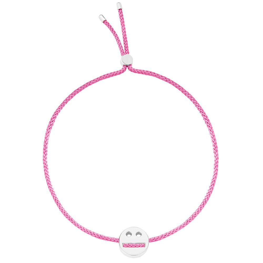 Ruifier Friends Thoughtful Cord Bracelet Pink Sterling Silver