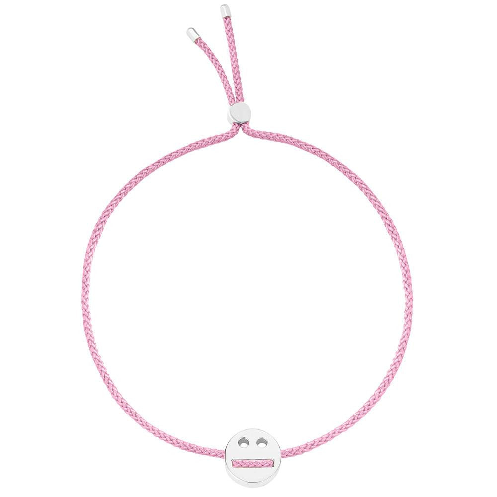 Ruifier Friends Thoughtful Cord Bracelet Rose Pink Sterling Silver