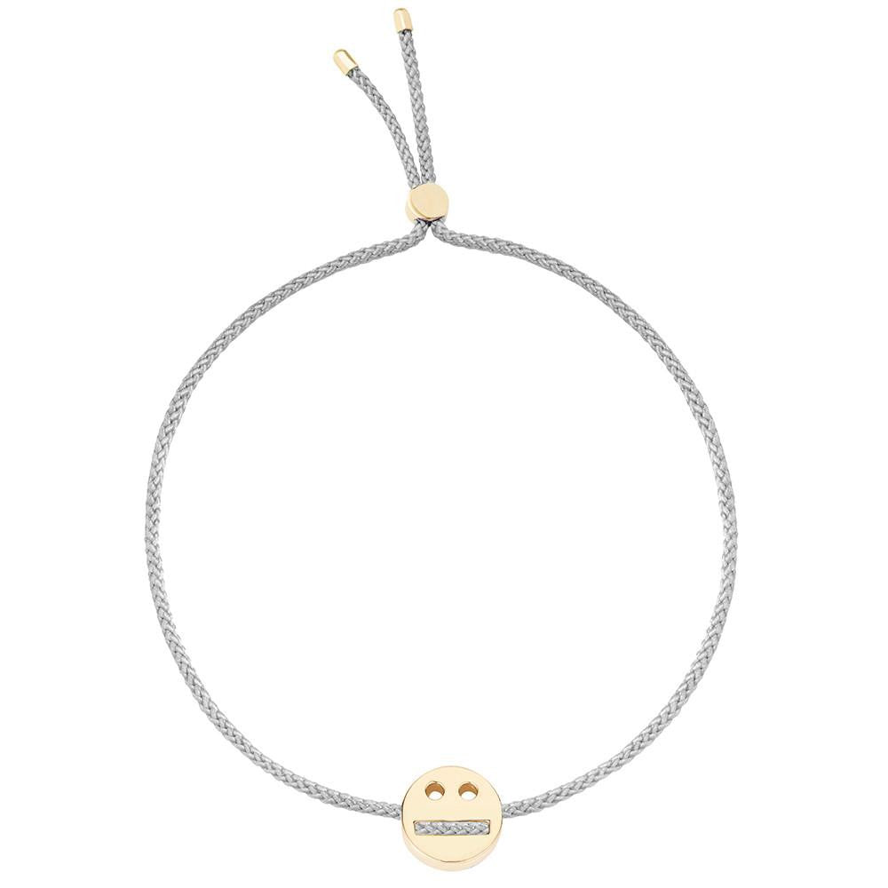 Ruifier Friends Thoughtful Cord Bracelet Light Grey Yellow Gold