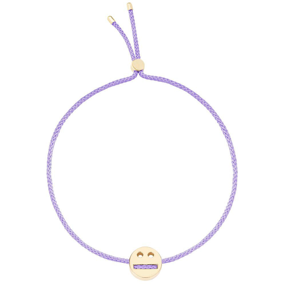 Ruifier Friends Thoughtful Cord Bracelet Lilac Yellow Gold