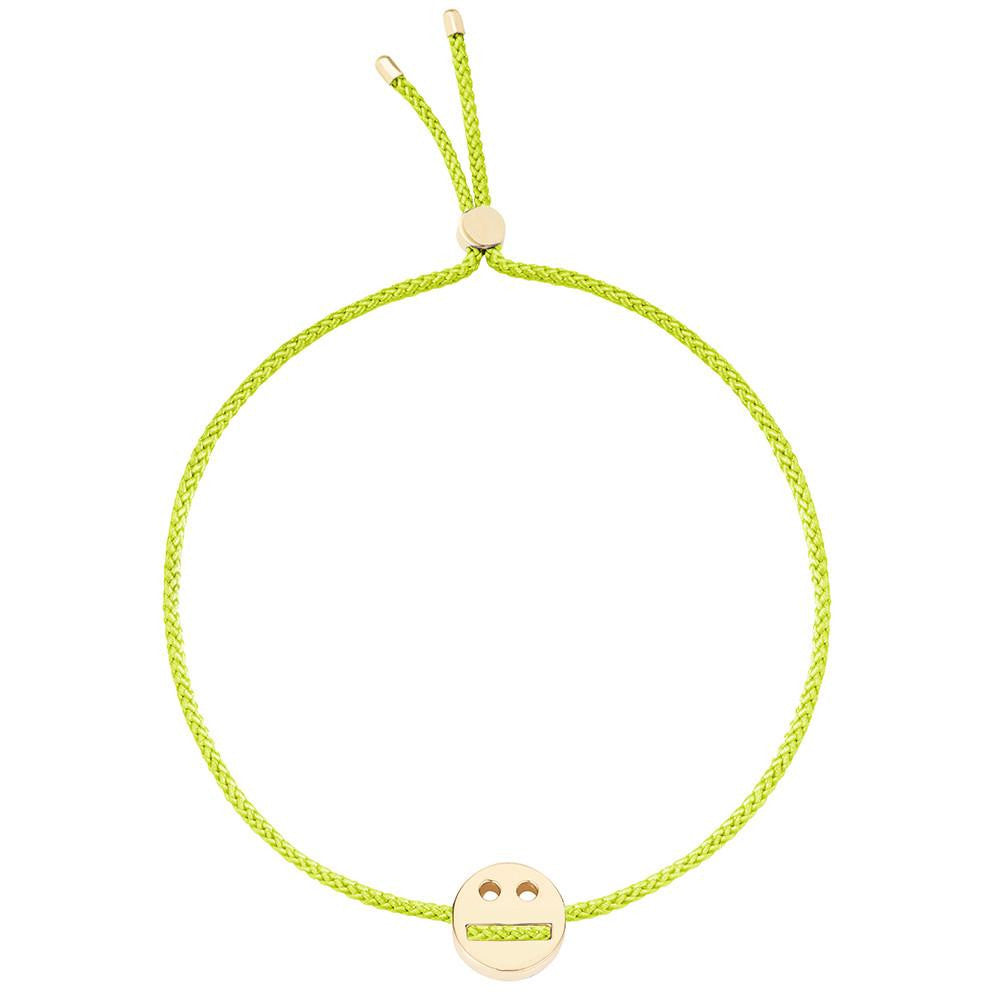 Ruifier Friends Thoughtful Cord Bracelet Lime Green Yellow Gold