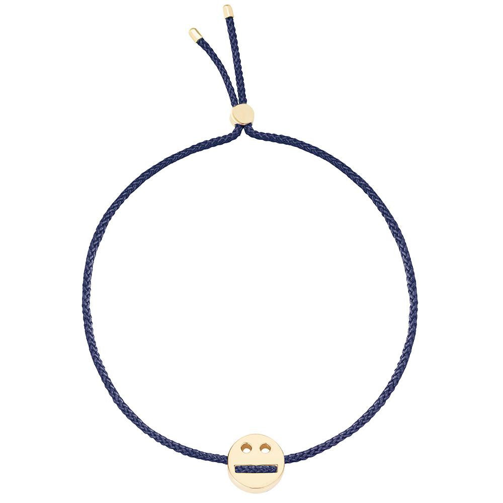 Ruifier Friends Thoughtful Cord Bracelet Navy Yellow Gold