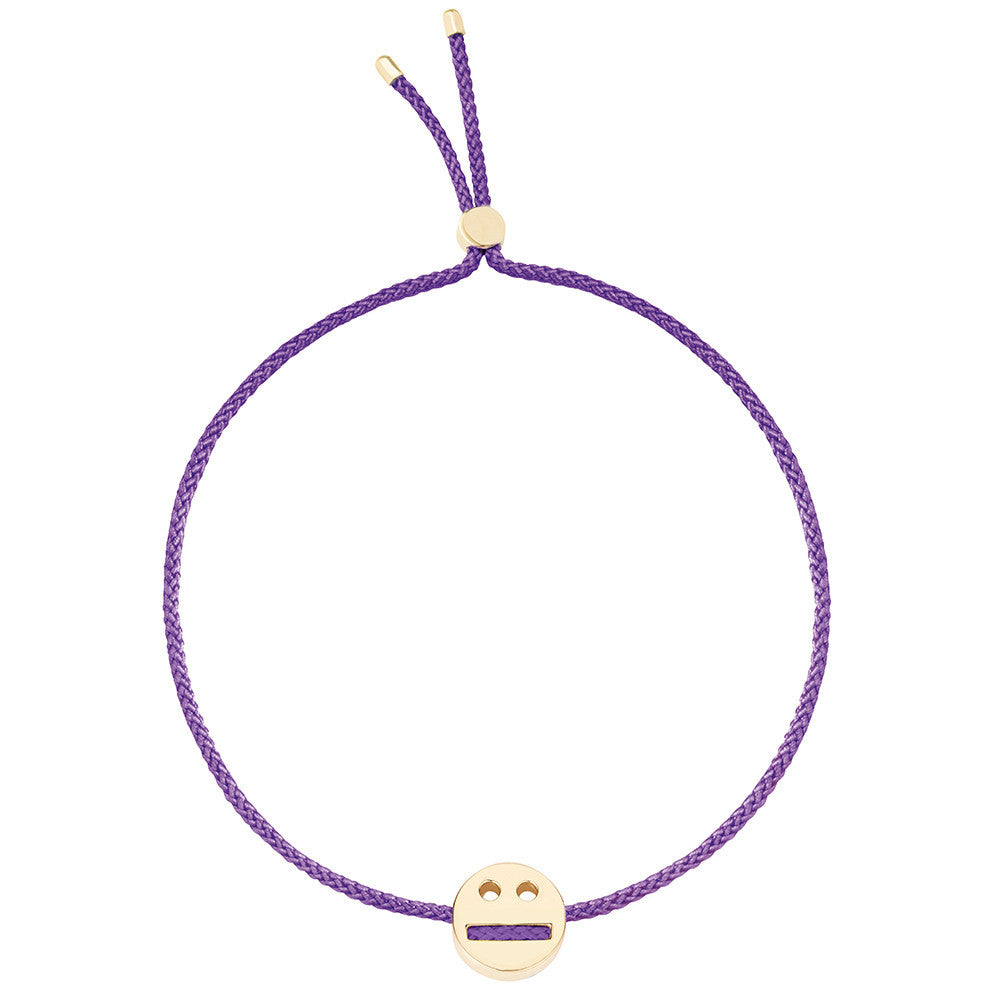 Ruifier Friends Thoughtful Cord Bracelet Purple Yellow Gold