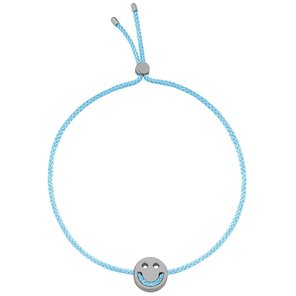 Ruifier Friends Happy Cord Bracelet Turquoise Black Rhodium