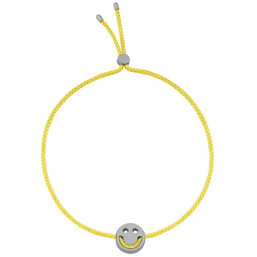 Ruifier Friends Happy Cord Bracelet Yellow Black Rhodium