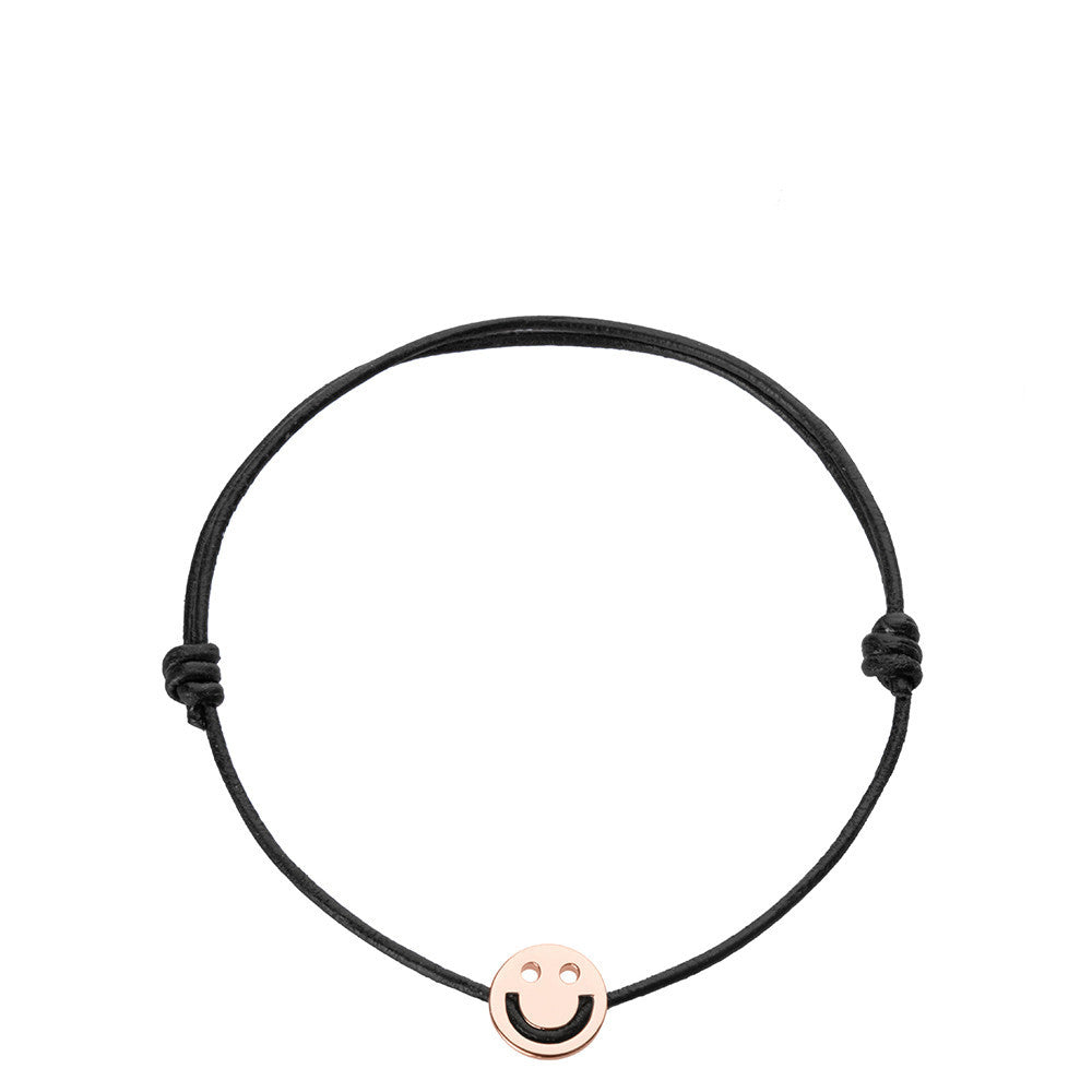 Ruifier Friends Happy Bracelet Leather Rose Gold