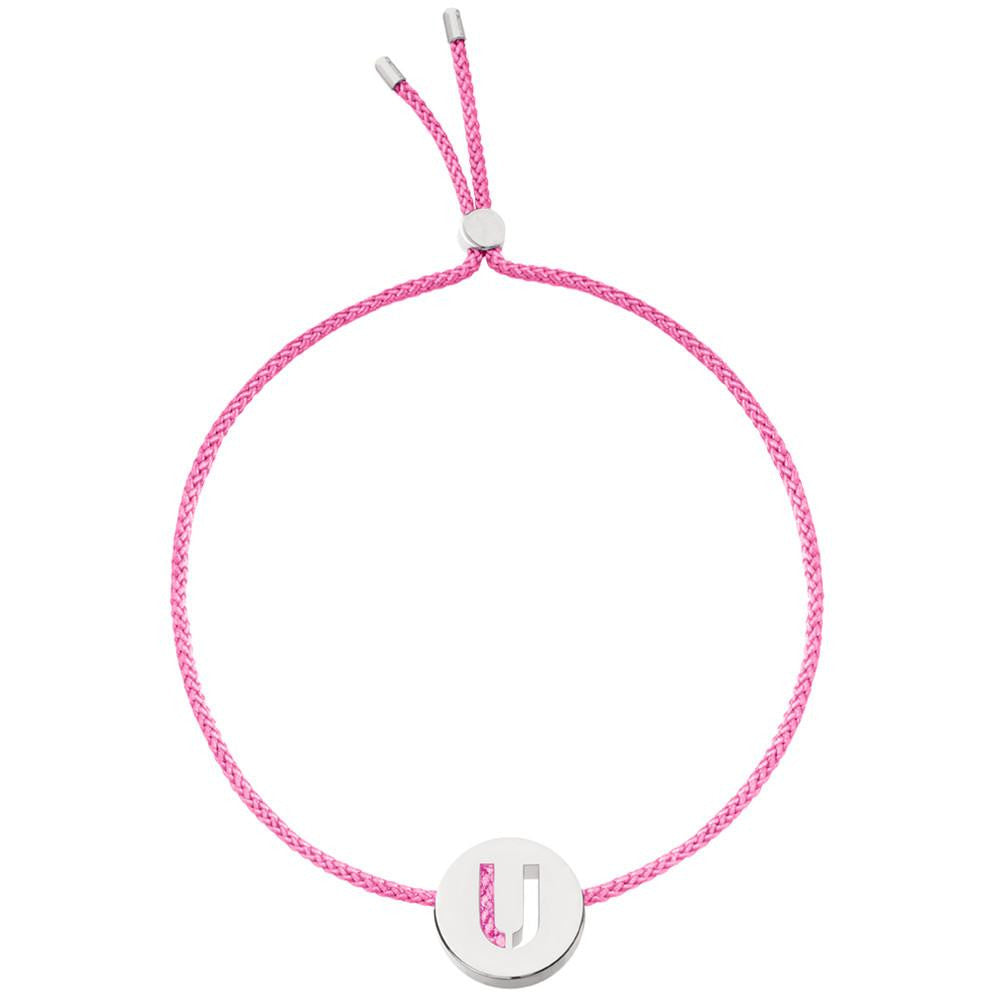 Ruifier ABC's U Cord Bracelet Pink Sterling Silver