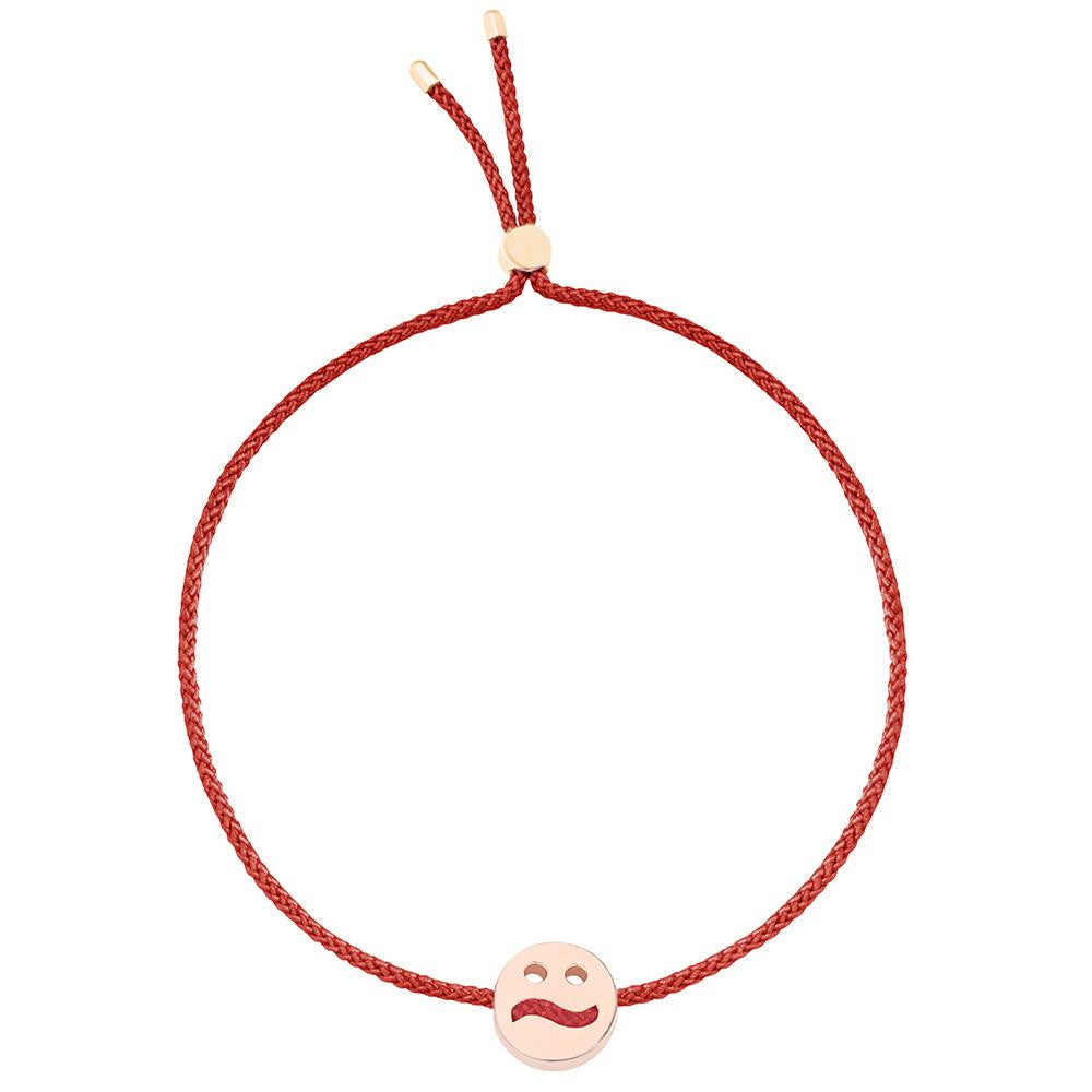 Ruifier Friends Ditzy Cord Bracelet Burnt Umber Rose Gold