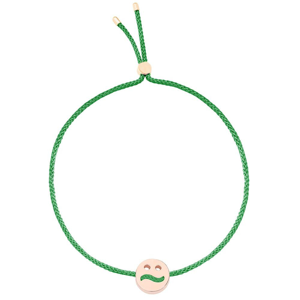 Ruifier Friends Ditzy Cord Bracelet Green Rose Gold