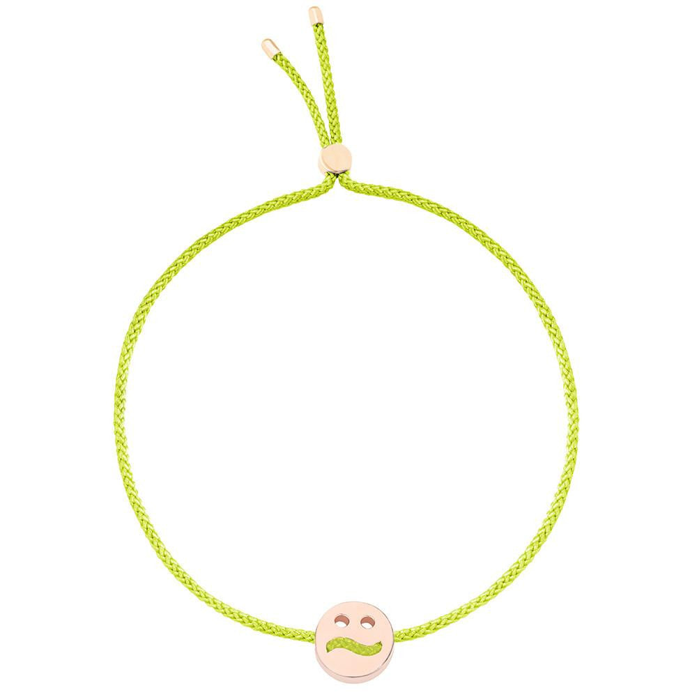 Ruifier Friends Ditzy Cord Bracelet Lime Green Rose Gold
