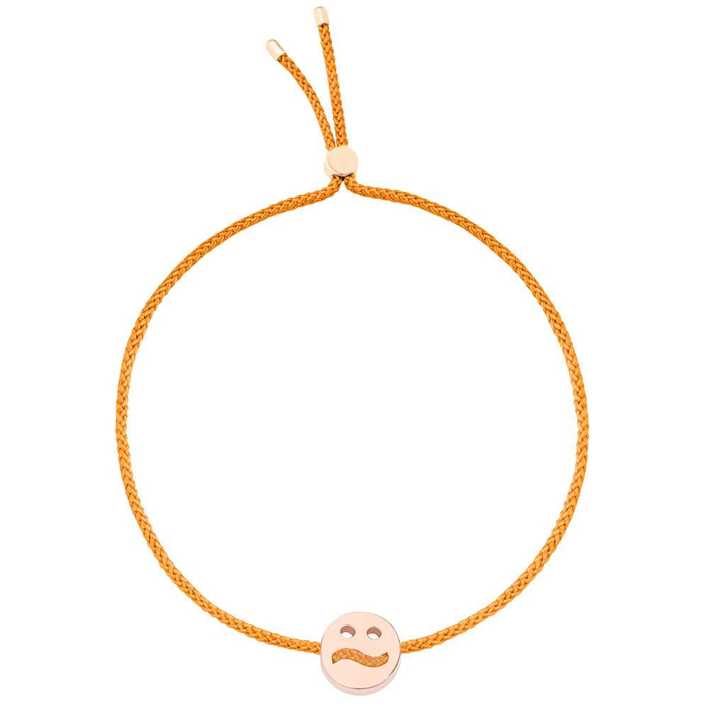 Ruifier Friends Ditzy Cord Bracelet Orange Rose Gold