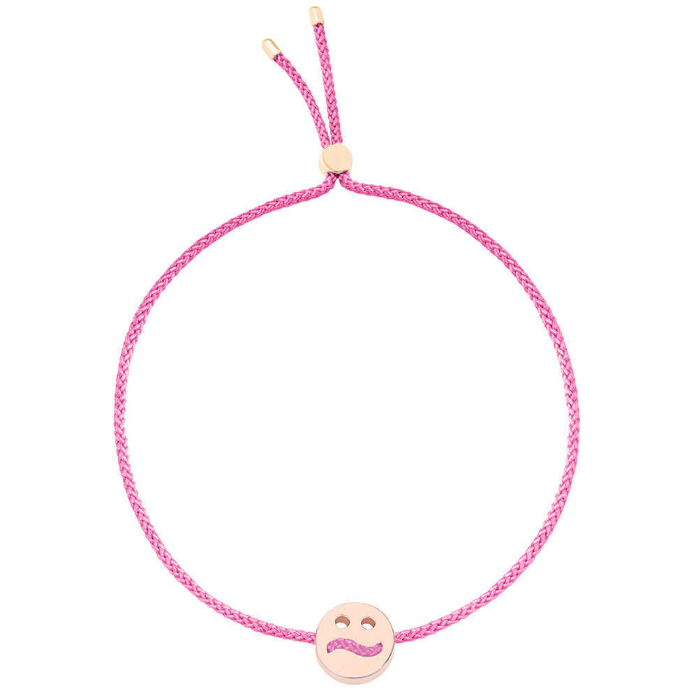 Ruifier Friends Ditzy Cord Bracelet Pink Rose Gold