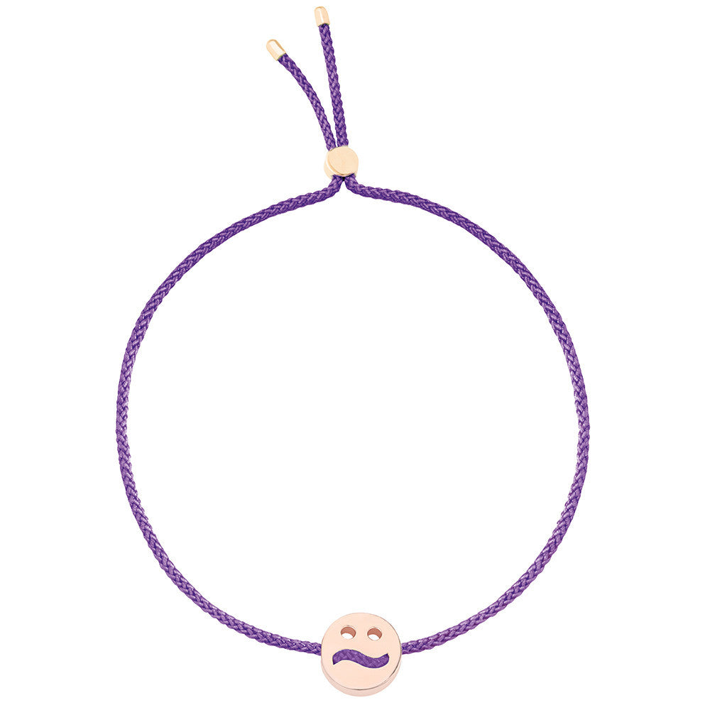 Ruifier Friends Ditzy Cord Bracelet Purple Rose Gold