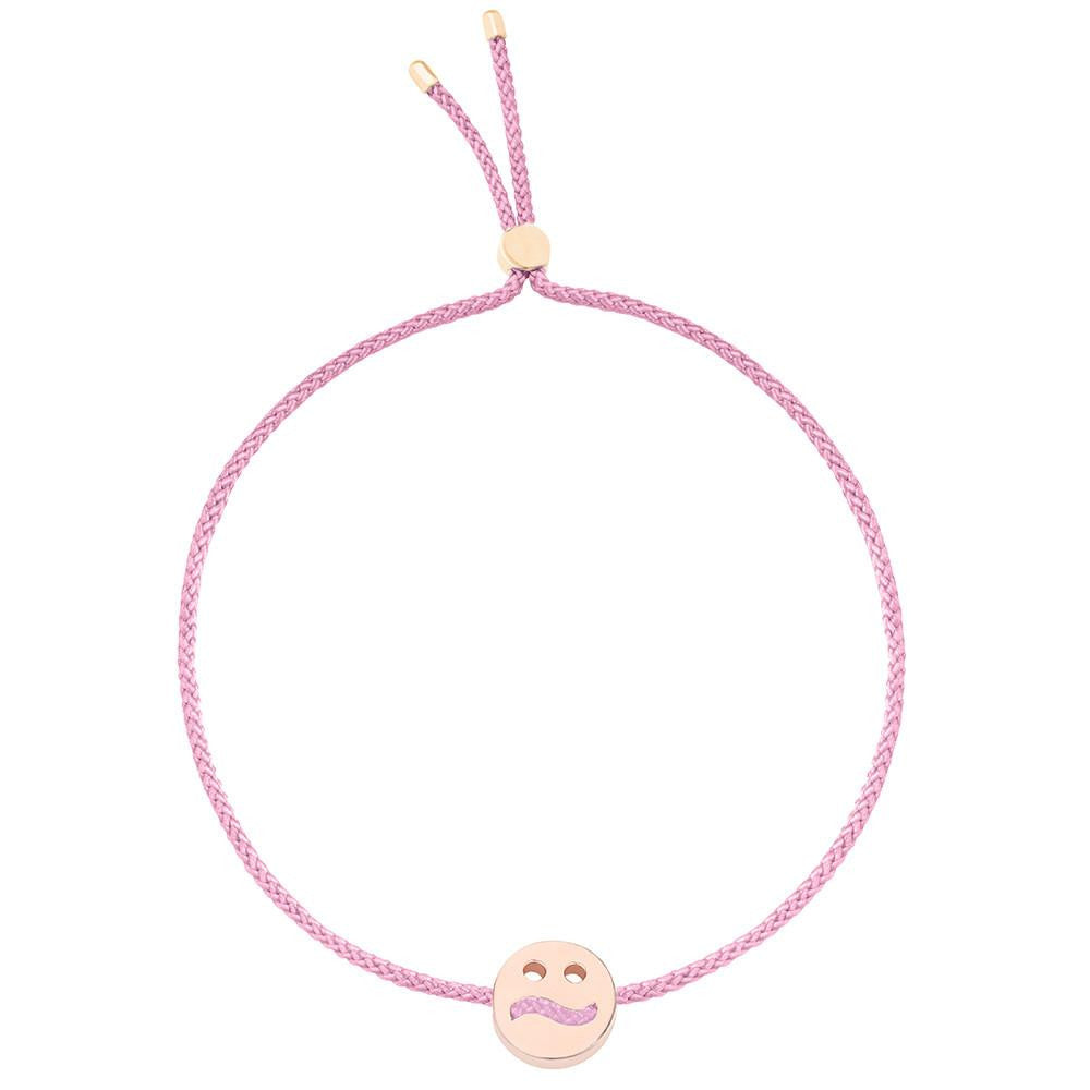 Ruifier Friends Ditzy Cord Bracelet Rose Pink Rose Gold