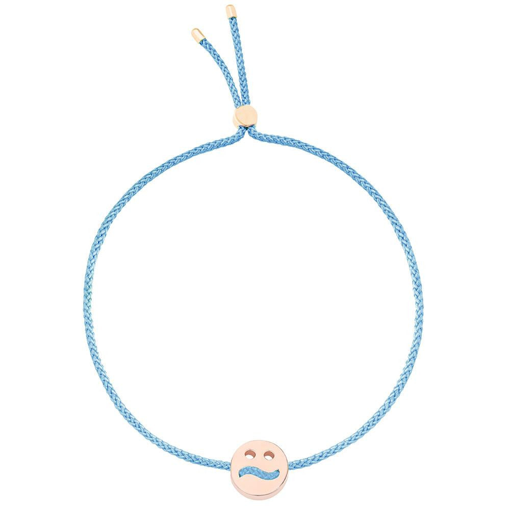 Ruifier Friends Ditzy Cord Bracelet Sky Blue Rose Gold