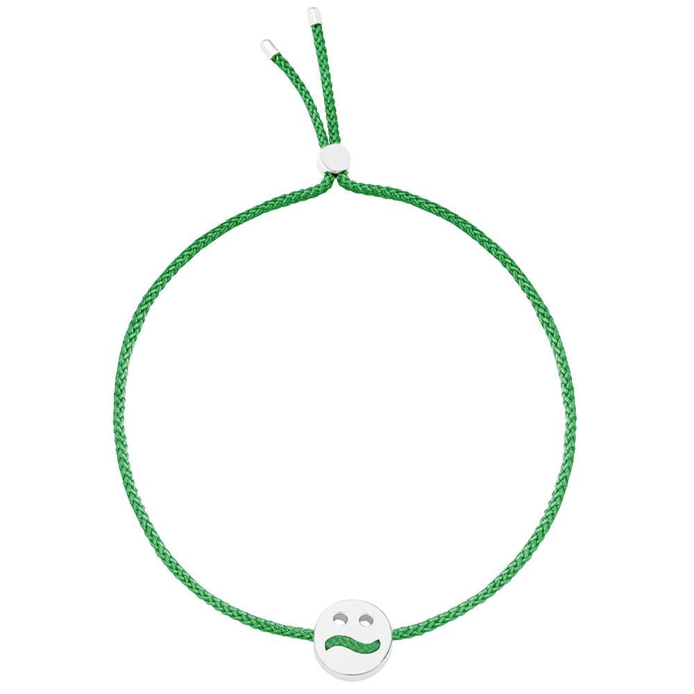 Ruifier Friends Ditzy Cord Bracelet Green Sterling Silver