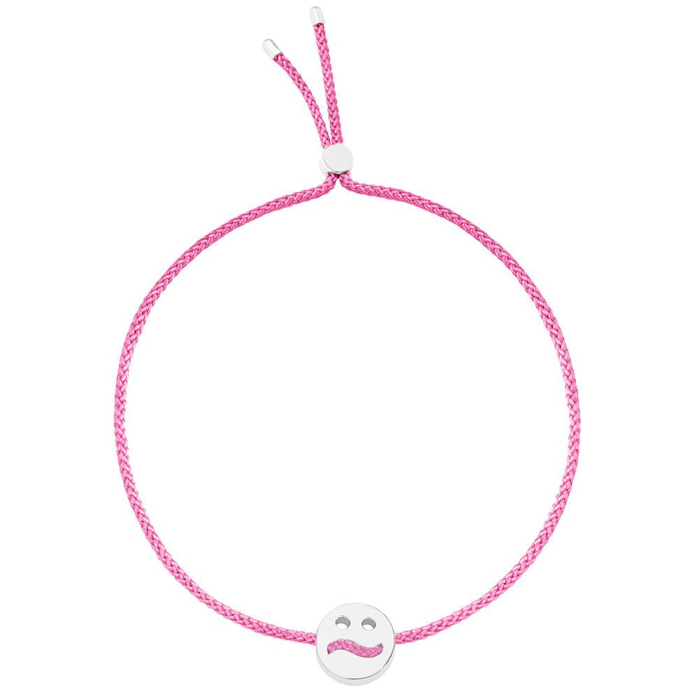 Ruifier Friends Ditzy Cord Bracelet Pink Sterling Silver