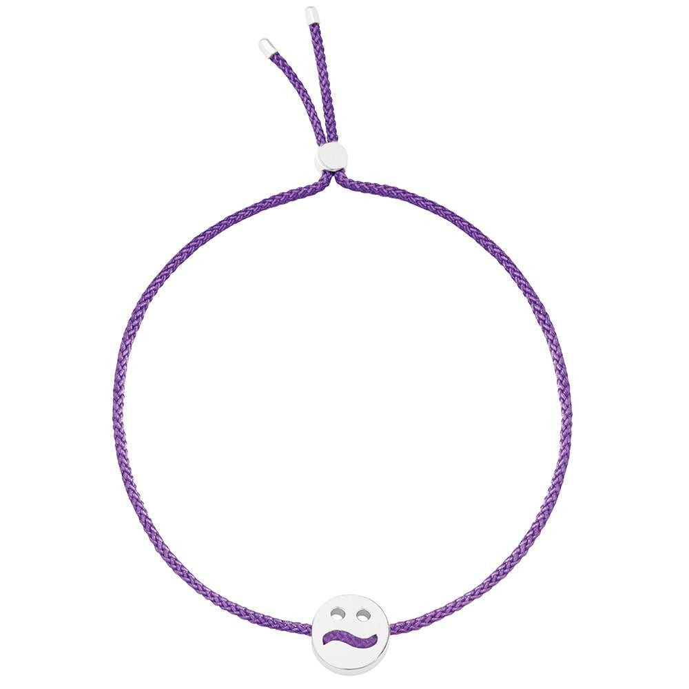 Ruifier Friends Ditzy Cord Bracelet Purple Sterling Silver