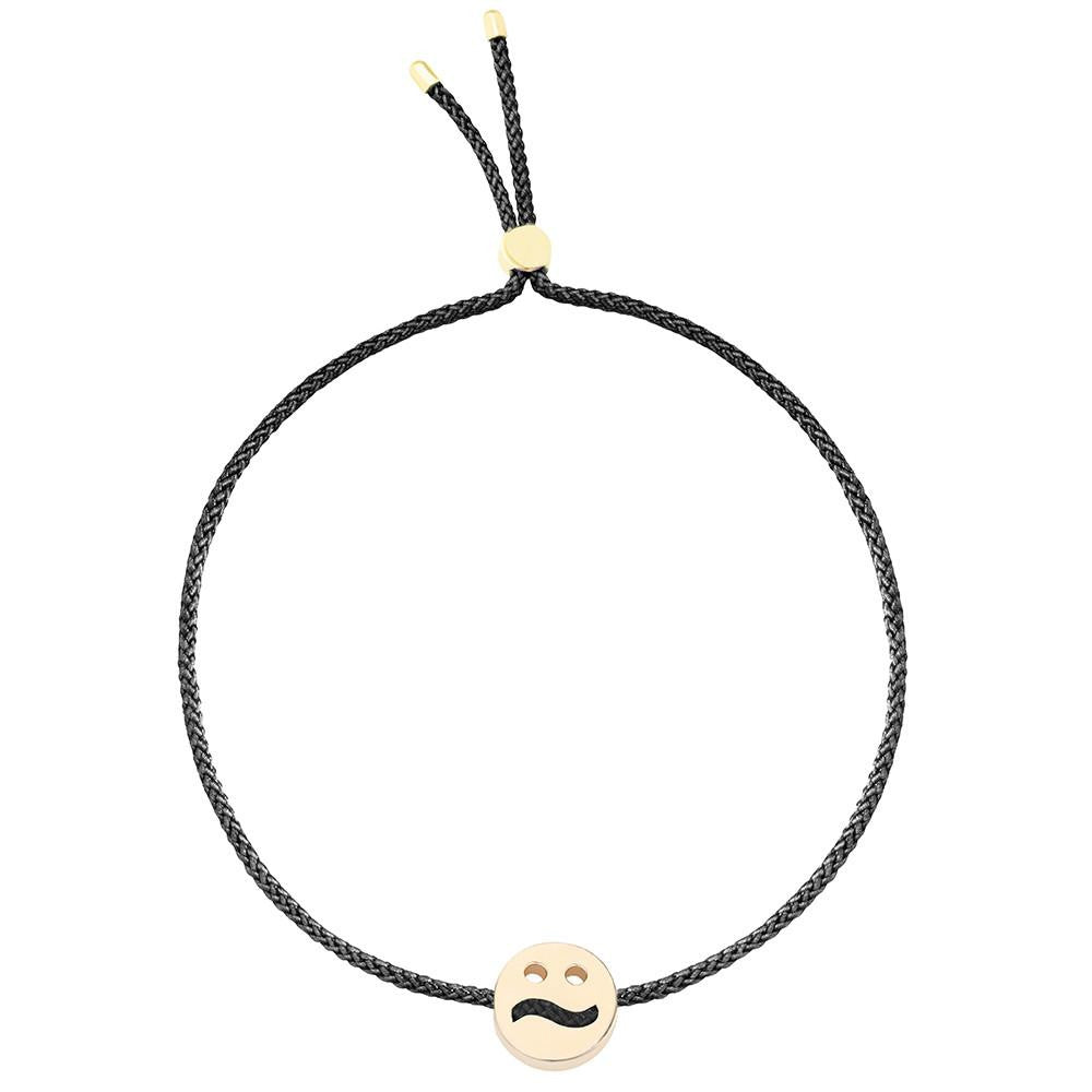 Ruifier Friends Ditzy Cord Bracelet Black Yellow Gold
