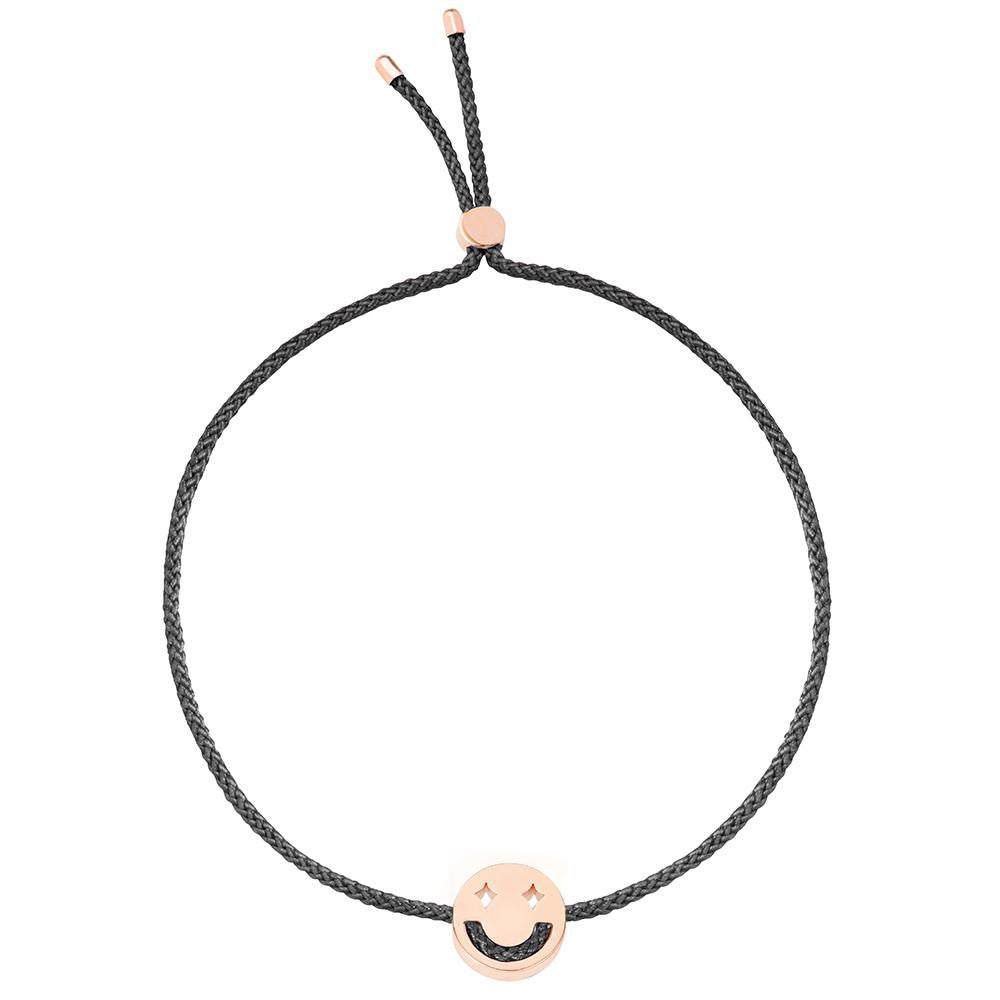 Ruifier Friends Dreamy Cord Bracelet Black Rose Gold