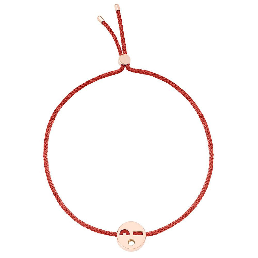 Ruifier Friends Flirty Cord Bracelet Burnt Umber Rose Gold