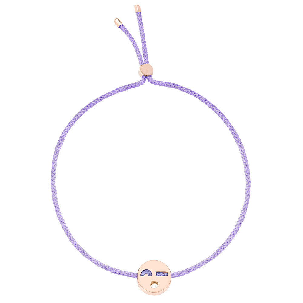 Ruifier Friends Flirty Cord Bracelet Lilac Rose Gold