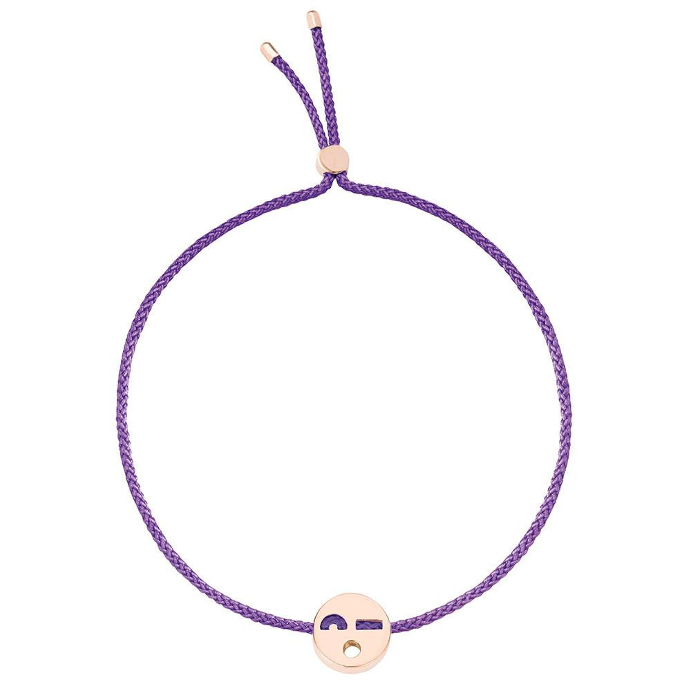 Ruifier Friends Flirty Cord Bracelet Purple Rose Gold