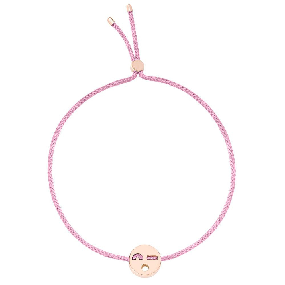 Ruifier Friends Flirty Cord Bracelet Rose Pink Gold
