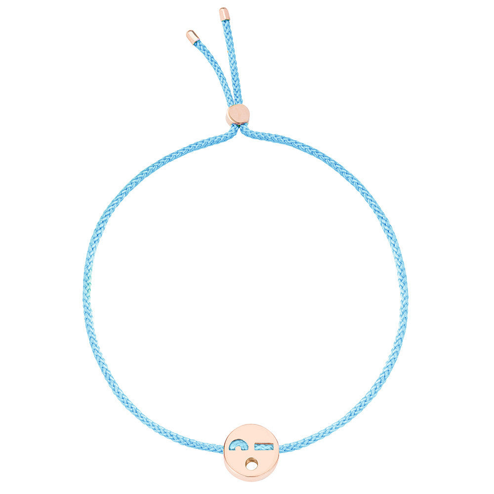 Ruifier Friends Flirty Cord Bracelet Turquoise Rose Gold