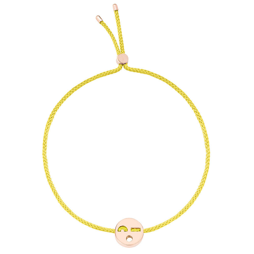 Ruifier Friends Flirty Cord Bracelet Yellow Rose Gold