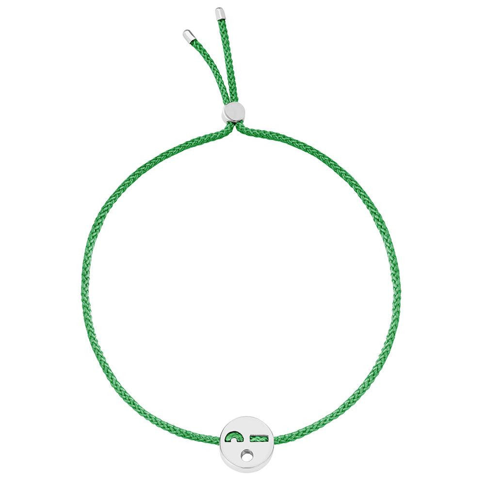 Ruifier Friends Flirty Cord Bracelet Green Sterling Silver