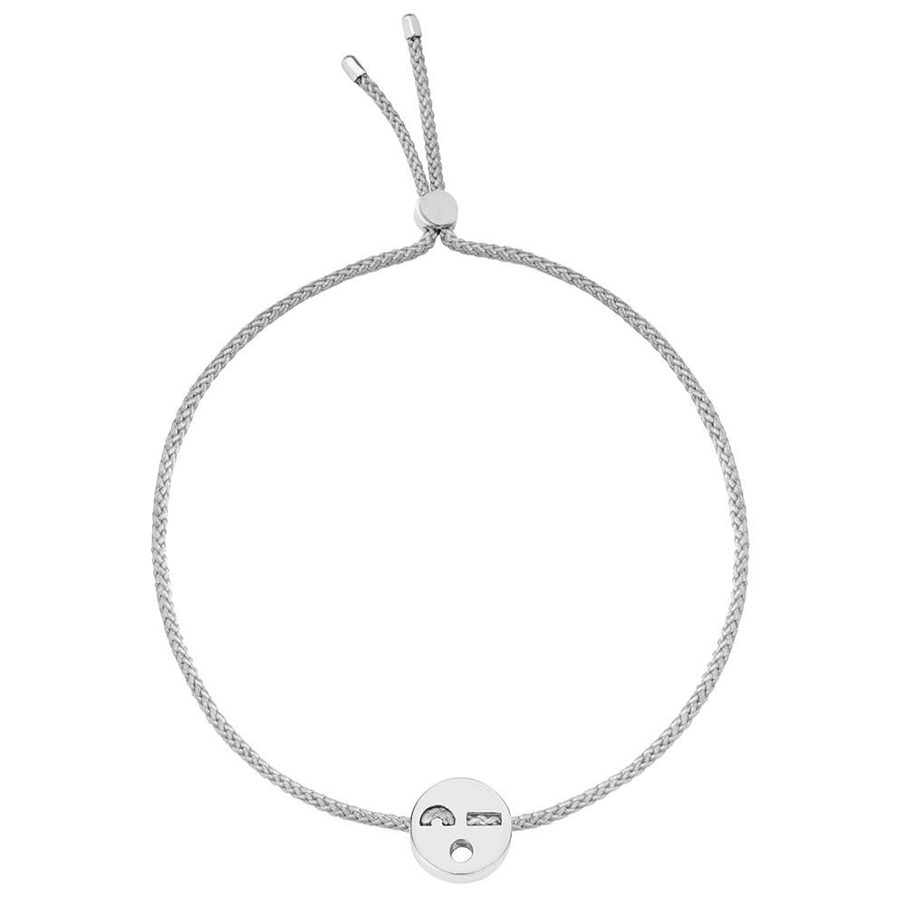 Ruifier Friends Flirty Cord Bracelet Light Grey Sterling Silver