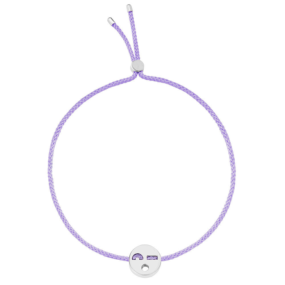 Ruifier Friends Flirty Cord Bracelet Lilac Sterling Silver