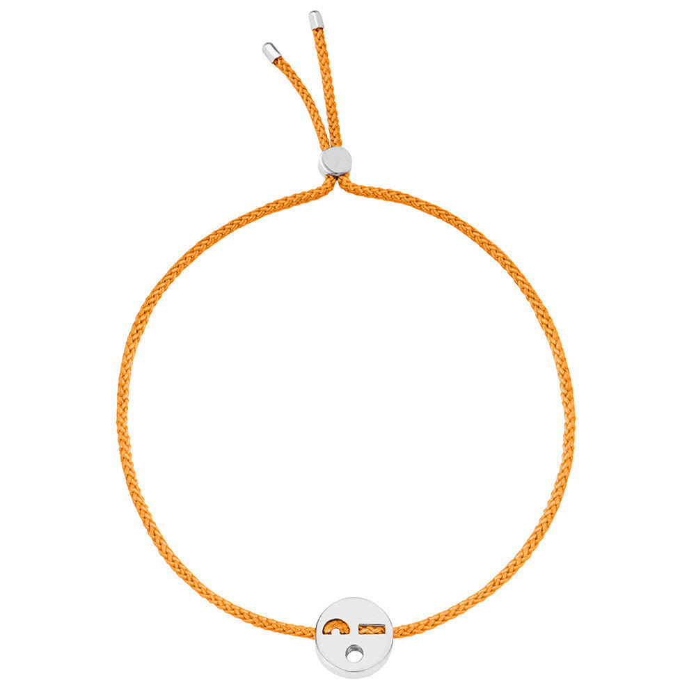 Ruifier Friends Flirty Cord Bracelet Orange Sterling Silver