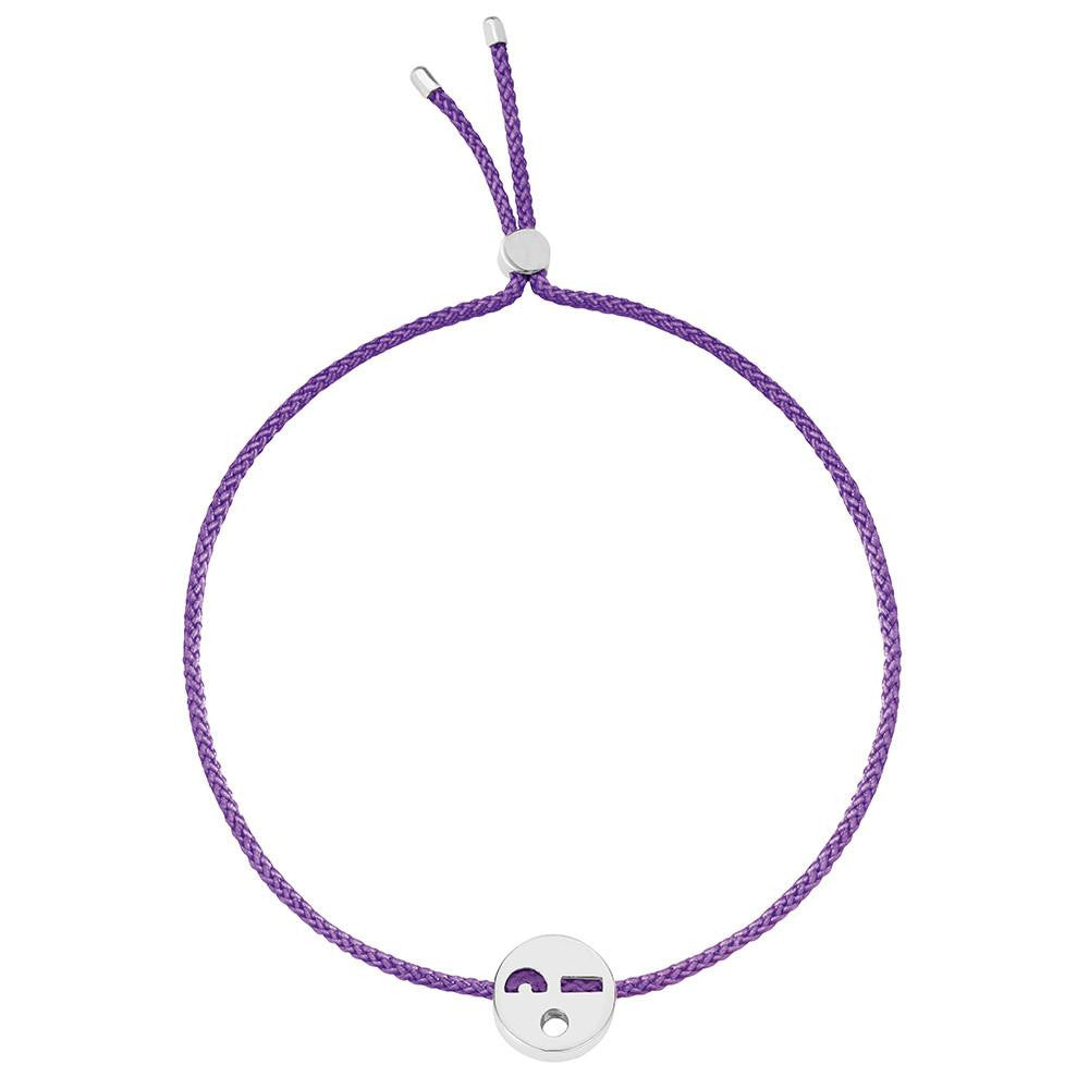 Ruifier Friends Flirty Cord Bracelet Purple Sterling Silver
