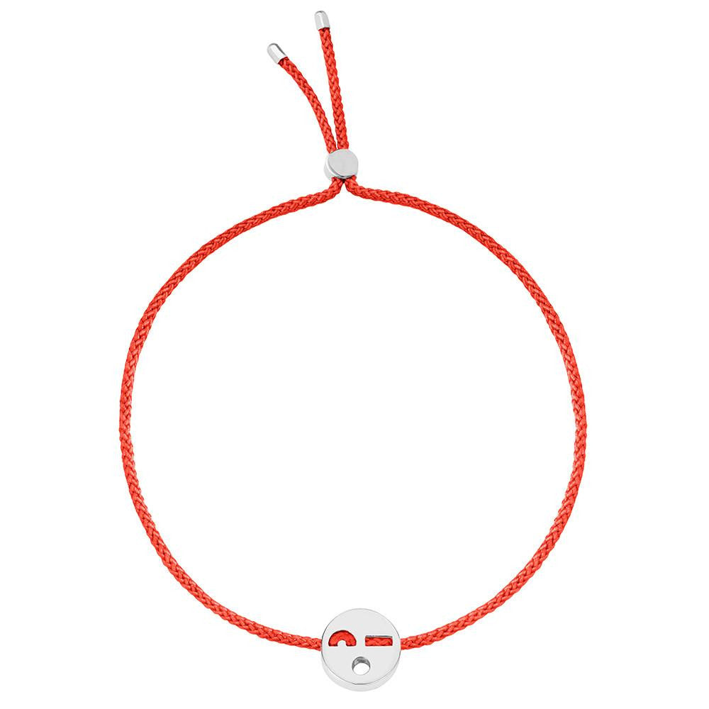 Ruifier Friends Flirty Cord Bracelet Red Sterling Silver
