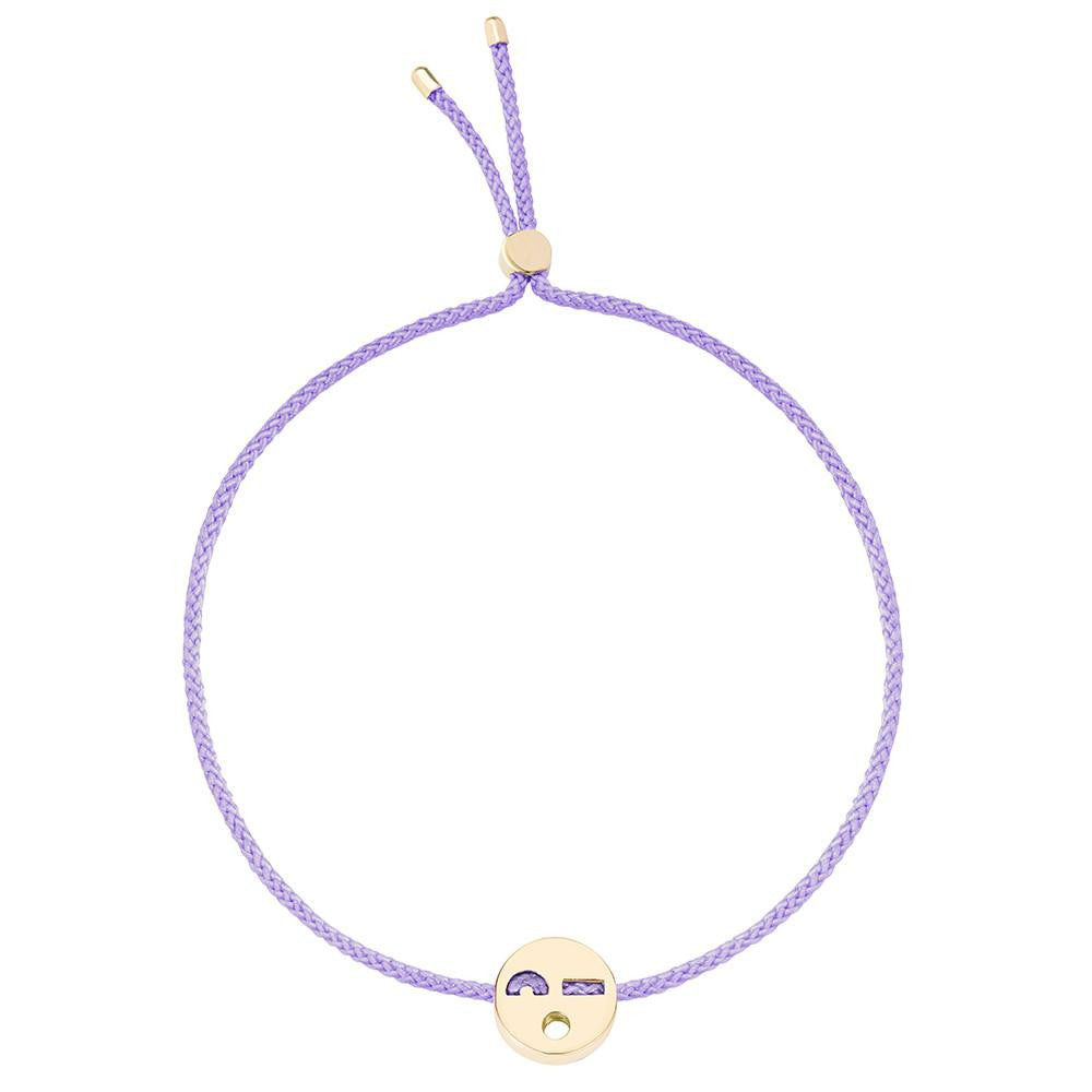 Ruifier Friends Flirty Cord Bracelet Lilac Yellow Gold