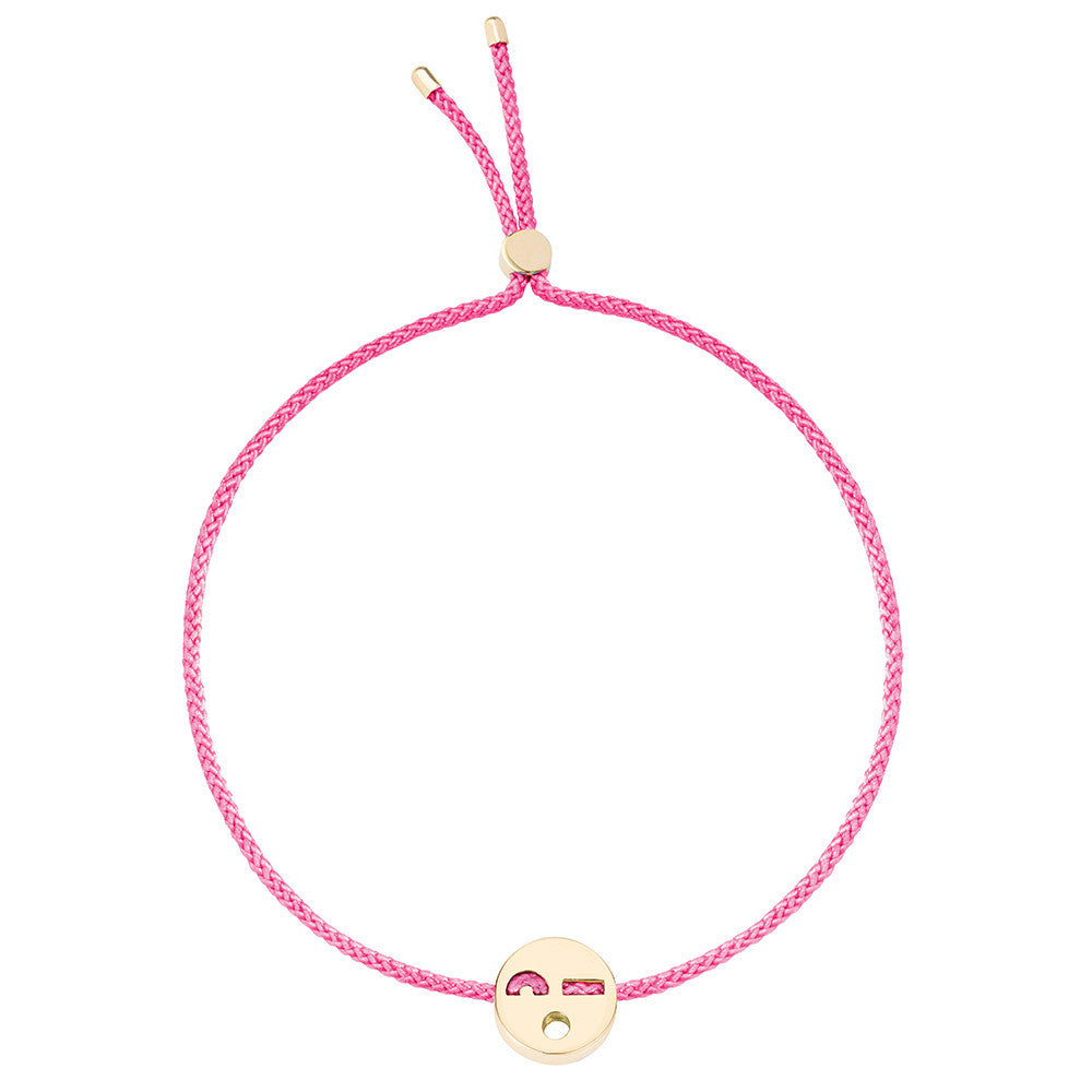 Ruifier Friends Flirty Cord Bracelet Pink Yellow Gold