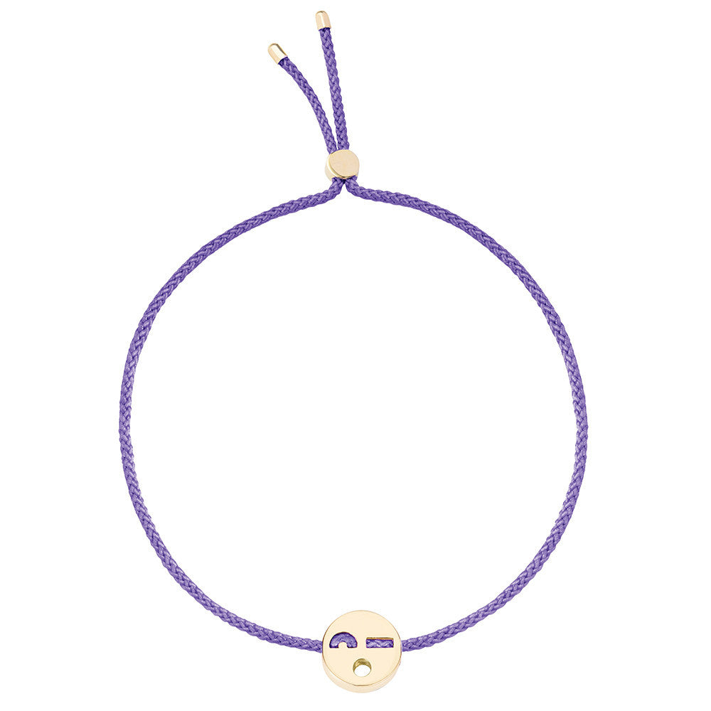 Ruifier Friends Flirty Cord Bracelet Purple Yellow Gold