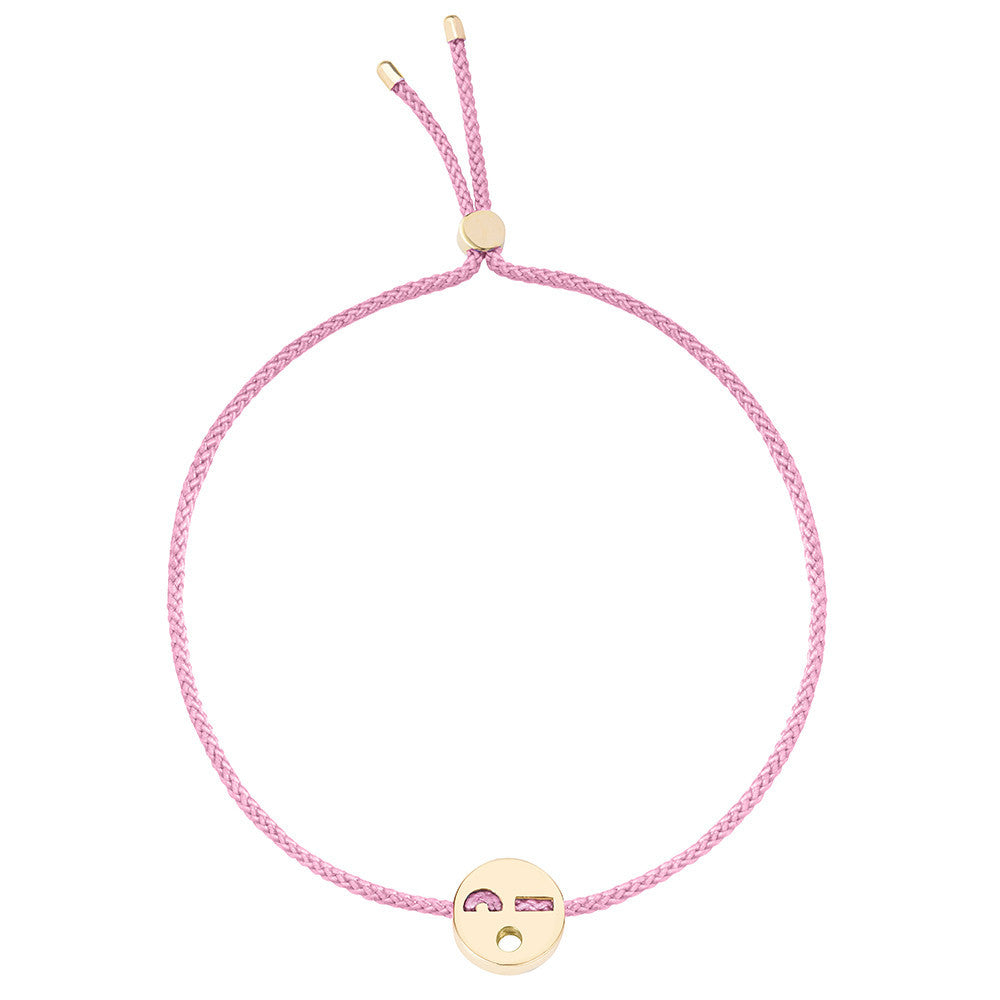 Ruifier Friends Flirty Cord Bracelet Rose Pink Yellow Gold