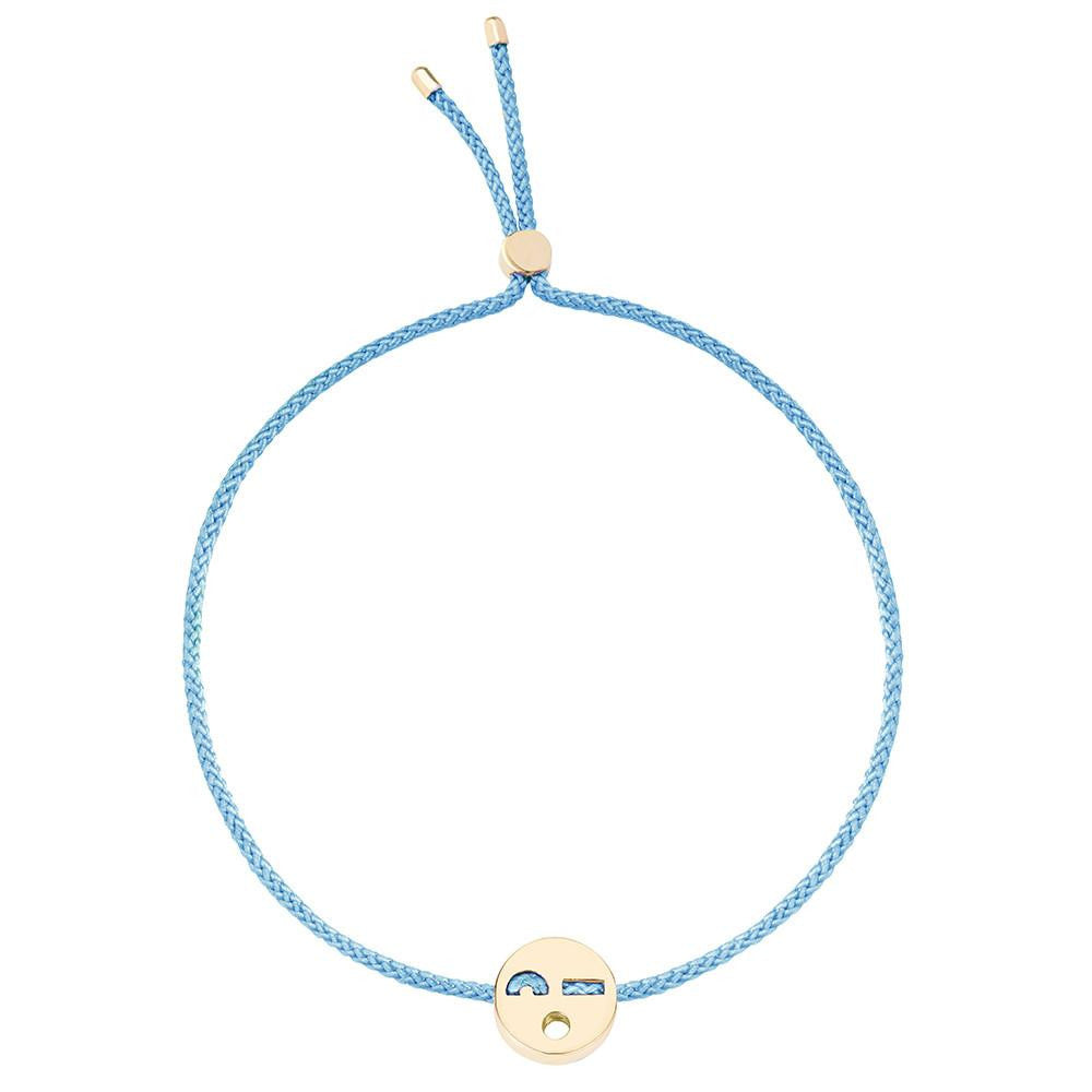 Ruifier Friends Flirty Cord Bracelet Sky Blue Yellow Gold