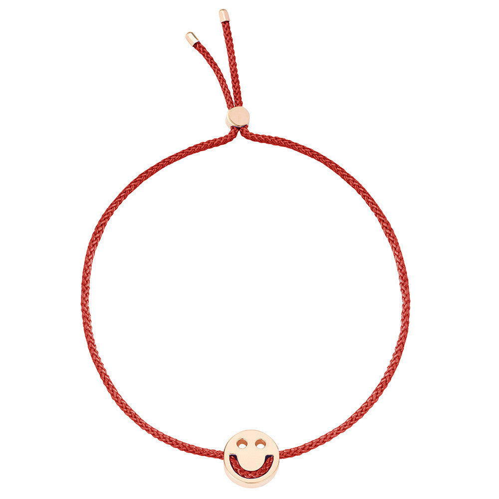 Ruifier Friends Happy Cord Bracelet Burnt Umber Rose Gold