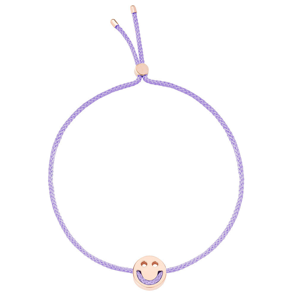 Ruifier Friends Happy Cord Bracelet Lilac Rose Gold