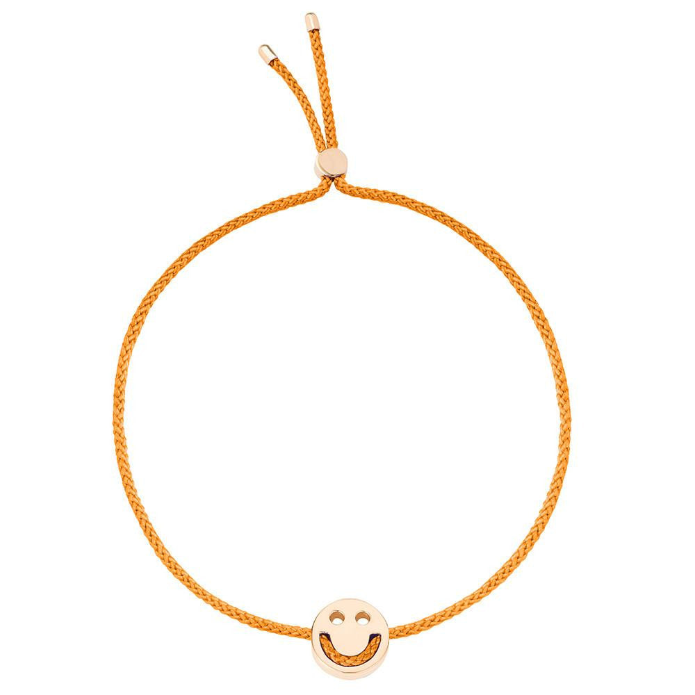 Ruifier Friends Happy Cord Bracelet Orange Rose Gold