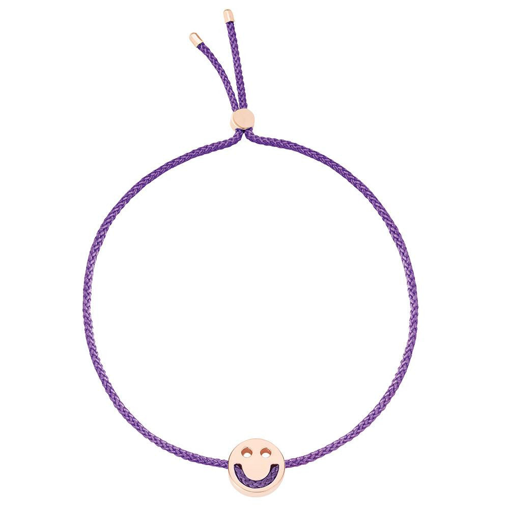 Ruifier Friends Happy Cord Bracelet Purple Rose Gold