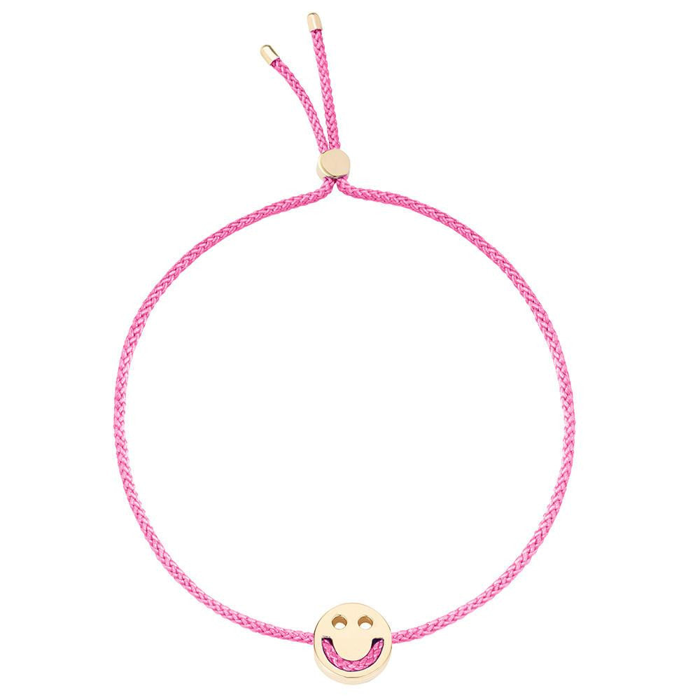 Ruifier Friends Happy Cord Bracelet Pink Yellow Gold